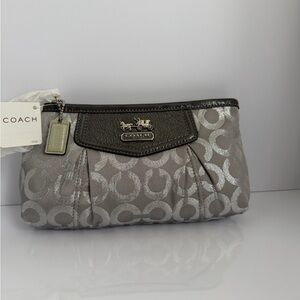 Coach Silver and Black Wristlet